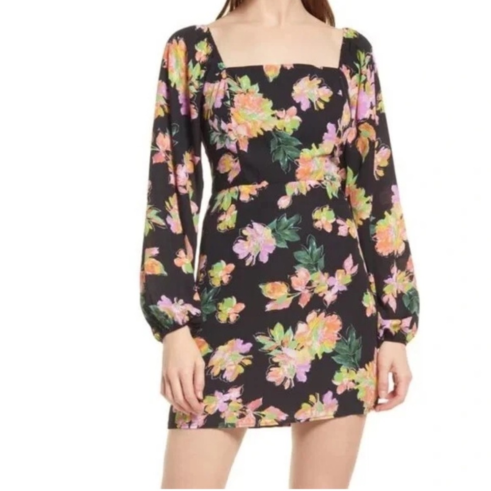 All in Favor Back Cutout Long Sleeve Minidress